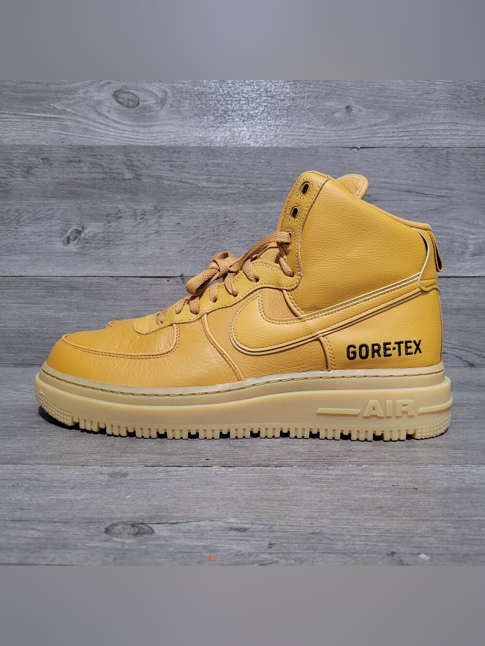 Nike Air Force 1 Gore-Tex GTX Mens Size 14 Wheat Boots CT2815-200 (NO STRAPS) - Picture 2 of 4